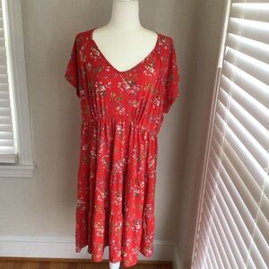 London Times Coral Floral Dress